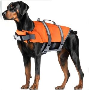 Orange Dog Life Jacket
